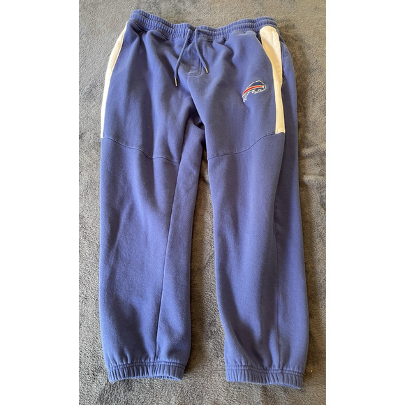 Starter Buffalo Bills Mens NFL XXL Heavy Fleece Sweatpants Warm Up Blue White - Picture 1 of 13